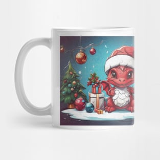 Little Welsh Christmas Party Dragon Mug